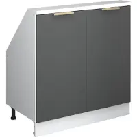 Vicco Dachschrägenschrank Rion Anthrazit-Gold 80 x 81.6 cm mit 2 Türen, Model 59738
