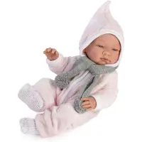 ASI Babypuppe Maria 43cm - Winter Overall rosa - Puppenspielzeug