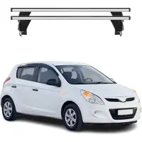 Menabo Dachträger Grundträger für Hyundai i20 2008-2014 Querträger Silber