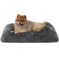 OEM Waschbares Hundenbett für große Hunde mit Antirutsch-Unterseite, 61 x 45 x 8 cm, plüschig und komfortabel