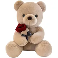 OEM Weiches Schattiges Teddybär mit Rosen und vielseitiger dekorativer Kissenfunktion