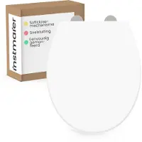 INSTMAIER Helma Duroplast WC-Sitz WHITE, mit Absenkautomatik und Schnellverschluss