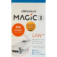 Devolo Magic 2 LAN triple Powerline 3x Gigabit LAN Port 1x Erweiterungsadapter