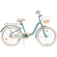 Bolt Kinderfahrrad – Für Kinder von 3–10 Jahren – Mit Stützrädern, Fahrradkorb & Gepäckträger – 51 cm – Grün