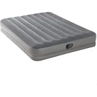 OEM Luftbett mit eingebauter Pumpe - Luftbett selbst aufblasbar - Schlafmatte selbst aufblasend - Luftbett 2 Personen mit USB-Pumpe - Grau