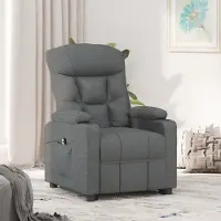 PUEAZU Relaxsessel Elektrisch Dunkelgrau Stoff - Fernseh- & Relaxsessel &44872