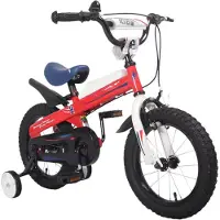 Bolt Kinderfahrrad – Für Kinder von 2–4 Jahren – Mit Stützrädern und Klingel-Handbremse – 41 cm – Rot