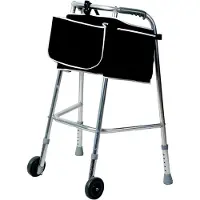 Identités PVC-Tasche für Rollator mit 3 verstellbaren Schnallen und 3 Taschen, Farbe: Marineblau