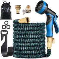 OEM Gartenhose - Erweiterbare Gartenhose - 4-schichtiges Latex - Flexible Wasserschlauch - 10 Funktionen Sprühkopf - 65 m Gartenhose