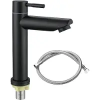 OEM Badezimmer-WC-Kran - Kalt Wasser, Gäste WC, Einhandbetrieb - 80 cm Wasserhahnanschluss - Edelstahl