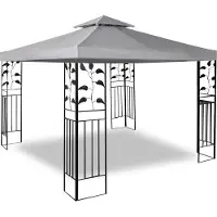 OEM Wasserfeste Pergola, 3 x 3 m, UV-Resistenz, schwarz-grau, Festzeltdach, Überdachung, Pergolenaufdachung, Partyzelte, Überdachung, doppelschichtiges Dach