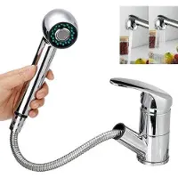 OEM Keukenmengkraan mit 360° Drehfunktion, 2-fach, mit 1 Armatur aus Chrom, Warm- und Kalte-Wasser-Funktion, für Küche, Badezimmer und Bar