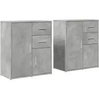 Helloshop26 - Buffet Sideboard Kommode Kleiderschrank Aufbewahrungsm√∂bel Organizer für Küche Wohnzimmer Lounge 2er-Set 60 x 31 x 70 02_0036858