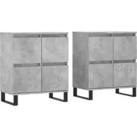 Helloshop26 - Buffet Sideboard Kommode Kleiderschrank Aufbewahrungsmöbel Organizer Küche Wohnzimmer Lounges 2er-Set Holzwerkstoff 02_0036879