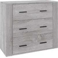 Helloshop26 - Buffet Sideboard Kommode Kleiderschrank Aufbewahrungsmöbel Organizer Küche Wohnzimmer Sonoma 80 x 33 x 70 cm 02_0036534