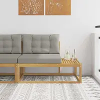 vidaXL Möbel Outdoor End Sofa mit Kissen Weiß 115 x 83 x 73 cm PolyesterGartenstühle - Gartenstühle c8587