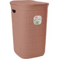 Stefanplast Domus 50 l Wäschekorb, Farbe: Mokka-Mousse