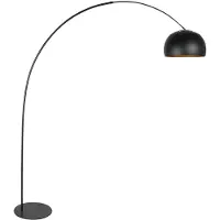 Anne Light & Home Stehlampe - schwarz - Curve - metall - bogenlampe - E27 - 4912ZW - Anne Lighting