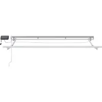 vidaXL Manueller Markisenrahmen mit LEDs Beige und Weiß 3,5 x 2,5 m