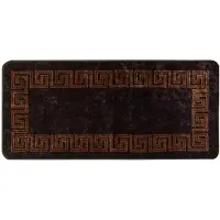 vidaXL Teppichläufer MARSA Schwarz 50 x 100 cm Polyester und PVC