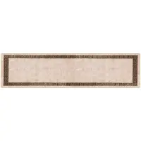vidaXL Teppichläufer MARSA Schwarz 100 x 400 cm Polyester und PVC