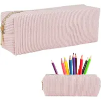 Azomor Stilvolles rosa Etui aus Cord für Schrein und Kosmetik
