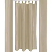 Bestlivings Gardine Blickdicht Taupe 140x145cm Schlaufen - Taupe hell