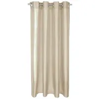 Bestlivings Gardine Blickdicht mit Ösen ( Taupe hell ) in 140x245cm ( Breite x Höhe )