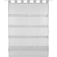 Bestlivings Sky Gardine Raffoptik Schlaufe 80 x 110 cm grau