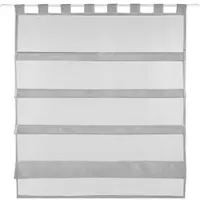 Bestlivings Sky Gardine Raffoptik Schlaufe 90 x 110 cm grau