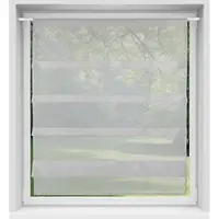 Bestlivings Bistrogardine Raffoptik mit Stangendurchzug "Sky" in 90x110 cm - Grau