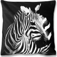 Bestlivings Kissenhülle Fotodruck 40 x 40 cm Zebra mit Füllung
