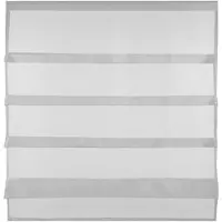 Bestlivings Bistrogardine Raffoptik mit Stangendurchzug "Sky" in 100x110 cm - Grau