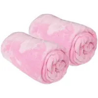 Bestlivings Kuscheldecke Celina 2er Pack Rosa 180 x 220 cm