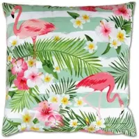 Bestlivings Kissenhülle Fotodruck 40 x 40 cm Flamingos mit Füllung