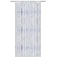 Bestlivings Metallic Fadenvorhang Trennvorhang Gardine 90 cm x 250 cm Weiß Stangendurchzug
