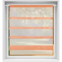 Bestlivings Bistrogardine Raffoptik mit Stangendurchzug Sky 90 cm x 110 cm Orange