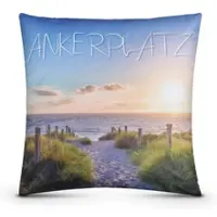 Bestlivings Outdoor Kissen mit Strandmotiv - Ankerplatz - 1 Stück ( 1er Pack )