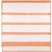 Bestlivings Bistrogardine Raffoptik mit Stangendurchzug "Sky" in 100x110 cm - Orange