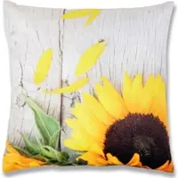 Bestlivings Kissenhülle Fotodruck Sonnenblume 40 x 40 cm mit Füllung