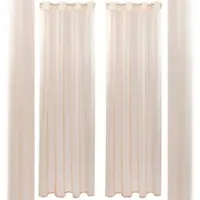 Bestlivings Transparente Beige Gardine mit Ösen 2er Pack (B140 x L175), viele Varianten erhältlich