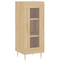 Helloshop26 - Buffet Sideboard Kommode Kleiderschrank Aufbewahrungsmöbel Organizer Küche Wohnzimmer Sonoma-Eiche 34,5 x 34 x 90 cm 02_0031526