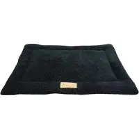 OEM Hundebett aus Fleece, schwarz, für Hundekäfige, 76 cm
