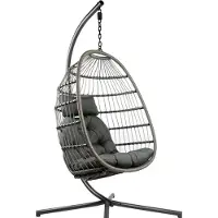 Osoltus Hängesessel Hängeei Gartenlounger mit Hängezugfeder Schaukelstuhl XL Pura