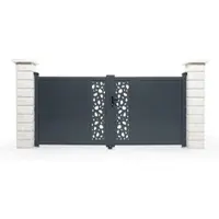 Casanoov Doppelflügeltor Aus Aluminium Sunny 300x140cm Grau