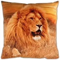 Bestlivings Kissenhülle Fotodruck Löwe 40 x 40 cm mit Füllung