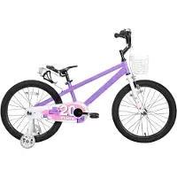 Bolt Kinderfahrrad 45 cm – Kinder Fahrrad 3–12 Jahre – Mit leuchtenden Stützrädern & DIY Stickern – Lila