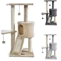 OEM Klim- und Krabbaufbau für Katzen mit großem Versteck und Spielzeug