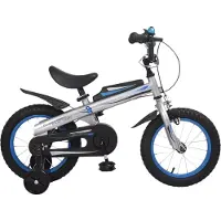 Bolt Kinderfahrrad 30 cm – Für Kinder ab 2 Jahren – mit Stützrädern & Handbremse – Blau