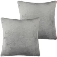 Bestlivings Kissenhülle Kuschel Kissenbezug mit Reißverschluss 45 x 45 cm Grau 2er Pack